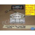 RESTORED 1967 Cadillac Deville Calais Fleetwood REAR BUMPER LICENSE PLATE LIGHT LAMP LENS HOUSING #911481